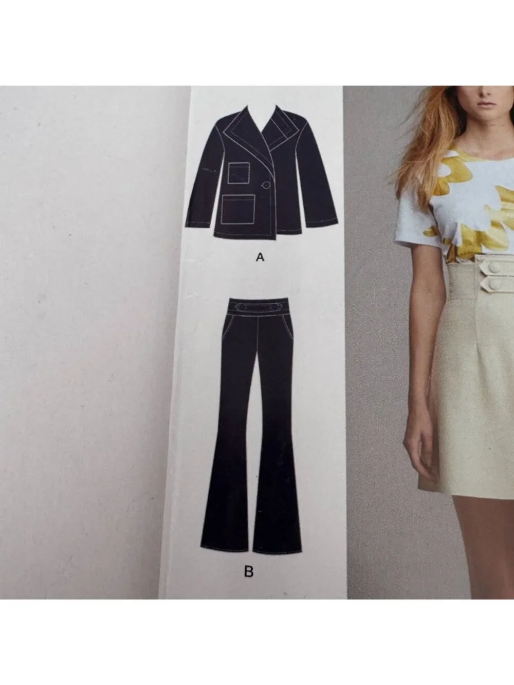 Simplicity Sewing Pattern 8058 Work Suit  Jacket Pants Skirt Modern 12-20 Uncut